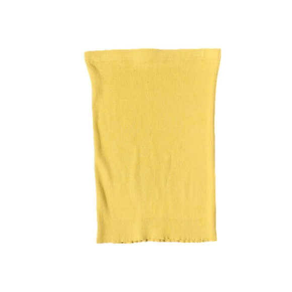 Ports 1961 Women’s Ribbed Knit Mini Skirt Vintage 90s Y2K Mustard Yellow S 2000 - Picture 4 of 13